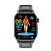 ET580 2.04 inch AMOLED HD Screen Blood Composition Measurement ECG Electrocardiogram bluetooth Call Heart Rate Blood Pressure SpO2 Monitor ECG Syphilis Function Non-invasive Blood Glucose Multi-sport Modes Music Playback IP68 Waterproof Smart Watch