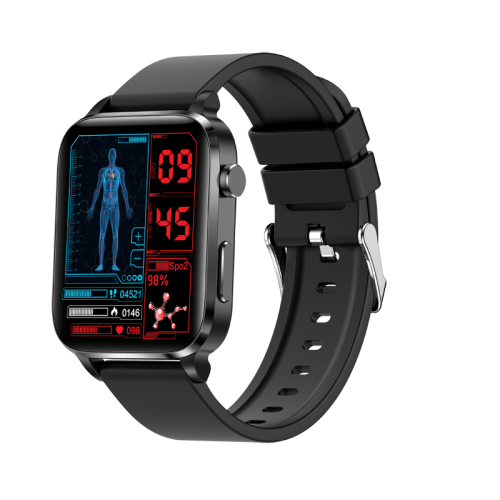F100 1.7 inch HD Screen Dual Probe Laser Therapy Body Temperature Measurement Heart Rate Blood Pressure SpO2 Monitor Fitness Tracker Long Standby BT5.0 Smart Watch