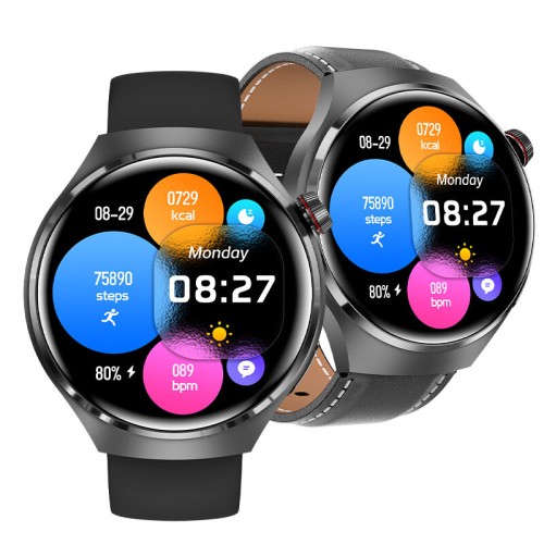 GT4PRO+ 1.6inch HD Screen bluetooth Call Heart Rate Blood Pressure SpO2 Monitor Blood Sugar Sleep Monitoring Women's Menstrual NFC Function Multi-sport Modes Music Playback IP68 Waterproof Smart Watch