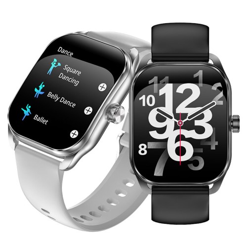 JX629 2.01inch 3D Curved Screen bluetooth Call Heart Rate Blood Pressure Blood Oxygen Monitor Sleep Monitoring Breathe Training Stress Tracking Multi-sport Modes Music Playback IP68 Waterproof Smart Watch