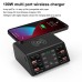 100W 8-Port USB PD Charger 4USB-A QC3.0+4USB-C PD3.0 Fast Charging Desktop Charging Station with 15W 10W 7.5W 5W Wireless Charger Pad EU Plug US Plug for iPhone 12 13 14 14Pro for Samsung Galaxy S23 for Oppo Reno9 for Redmi K60