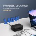 Bakeey i70 140W 8-Port USB PD Charger 4USB-A+4USB-C PD3.0 QC3.0 FCP SCP Fast Charging Desktop Charging Station EU Plug for iPhone 15 14 13 for Huawei Mate60 Pro for Samsung Galaxy Z Flip4 for Xiaomi 13pro