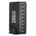 [GaN Tech]Bakeey 286W 8-Port USB PD Charger 2USB-A+6USB-C PD QC Fast Charging Desktop Charging Station EU Plug US Plug for iPhone 15 14 13 for Samsung Galaxy S24 for Huawei Pura70 Ultra for Xiaomi Civi 4 Pro