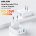 [GaN Tech] USLION BK306 PD35W 2-Port USB PD Charger USB-A+USB-C PD3.0 QC3.0 PPS AFC SCP SSCP Fast Charging Wall Charger Adapter EU Plug for iPhone 15 14 13 for Huawei Mate60 Pro for Samsung Galaxy Z Flip4 for Xiaomi 13pro