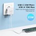 [GaN Tech] USLION BK306 PD35W 2-Port USB PD Charger USB-A+USB-C PD3.0 QC3.0 PPS AFC SCP SSCP Fast Charging Wall Charger Adapter EU Plug for iPhone 15 14 13 for Huawei Mate60 Pro for Samsung Galaxy Z Flip4 for Xiaomi 13pro