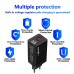 [GaN Tech] USLION PD65W 2-Port USB PD Charger USB-C+USB-A PD QC3.0 Fast Charging Wall Charger Adapter EU Plug for iPhone 15 14 13 for Huawei Mate60 Pro for Samsung Galaxy Z Flip4 for Xiaomi 13pro
