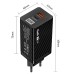 [GaN Tech] USLION PD65W 2-Port USB PD Charger USB-C+USB-A PD QC3.0 Fast Charging Wall Charger Adapter EU Plug for iPhone 15 14 13 for Huawei Mate60 Pro for Samsung Galaxy Z Flip4 for Xiaomi 13pro