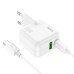HOCO C111A Dual Port PD 30W QC3.0 Type-C + USB Fast Charging Wall Charger Adapter EU Plug With 1m Long Type-C to Type-C Cable For Samsung Galaxy S22 S22 Ultra Galaxy Z Flip 4 For Xiaomi Mi 12T Redmi Note 12 Huawei P50