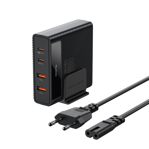 Mcdodo CH-1802 100W 4-Port USB PD Charger Dual Type-C+Dual USB-A PD QC3.0 FCP SCP AFC Apple 2.4A BC1.2 Fast Charging Desktop Charging Station EU Plug with 1.5M AC Cable