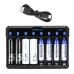 Astrolux® NC08 8 Slot Intelligent Charger For Ni-MH/Ni-Cd/Li-ion AA AAA 1.5V 14500 10440 Battery Type-C 2A Max Charging Speed Quick Charger For LED Flashlight Torch Home Tools RC Kids Toys