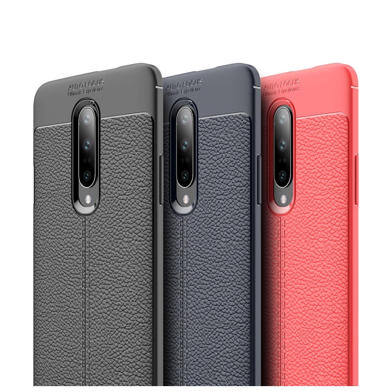 Bakeey Shockproof Soft Litchi Texture Silicone Protective Case For OnePlus 7 PRO