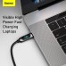 Baseus 100W LED Display USB-C to USB-C PD Power Delivery Cable E-mark Chip Fast Charging Data Transfer Cord Line for Samsung Galaxy S21 Note S20 Iltra Huawei Mate 40 OnePlus 9 Pro for iPad Pro 2020 MacBook Air 2020