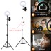 LED Ring Light Dimmable Selfie Lamp Tripod Stand Phone Holder USB Powered for Vlog YouTube Tiktok VK Makeup Video