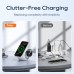 KUULAA KL-CD70 15W RGB Wireless Capsule Charger Fast Wireless Charging Stand for Smart Phones for iPhone 15 14 13 for Huawei Pura 70 for Samsung Galaxy S24 for Apple Watch for Airpods