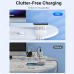 LDNIO 15W 10W 7.5W 5W Fast Wireless Charger Fast Charging Pad with 4-Port USB Charger 30W PD3.0 18W QC3.0 Dual 12W USB-A SCP AFC Fast Wall Charger Adapter EU Plug for iPhone 13 14 Pro 14 Pro Max for Huawei P50 for Samsung Galaxy S22 for Xiaomi 13