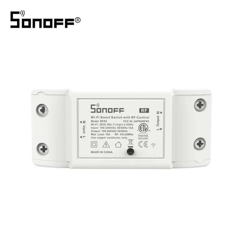 SONOFF RFR2 Upgrated RF 433Mhz+WiFi Wireless Smart Switch for eWelink APP Automation Modules Work with Alexa Google Home