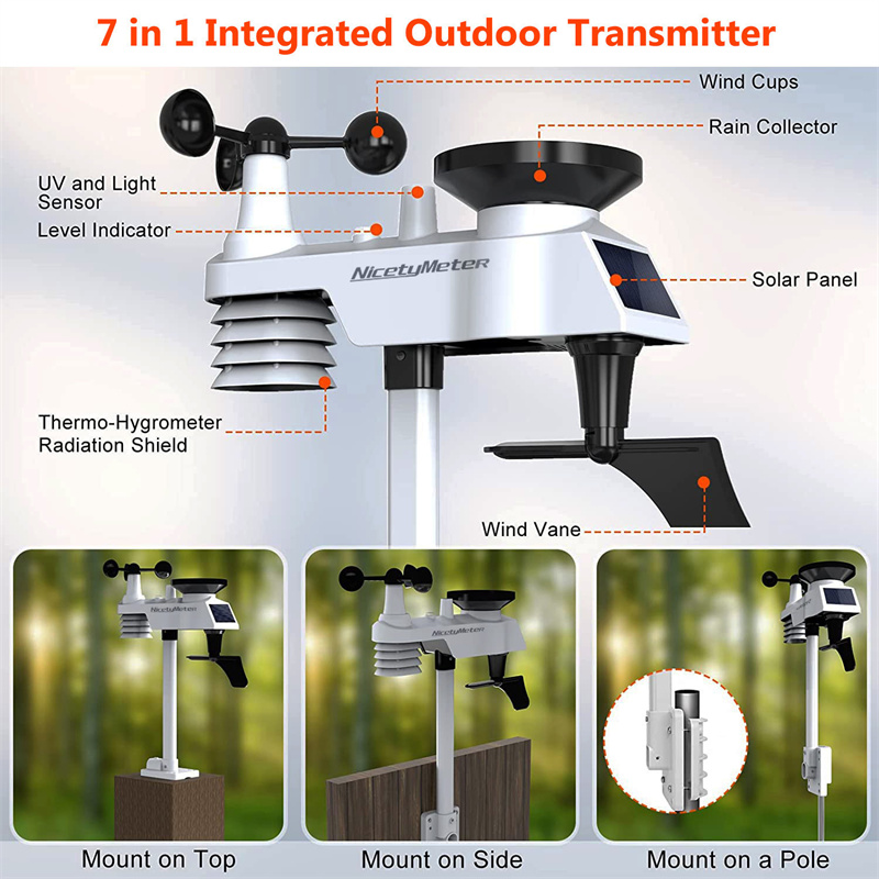 0310Wireless24GWifiWeatherStationwith83inchLargeDisplayIndoorOutdoorThermometerHygrometerWindSpeedMo-2004564-4