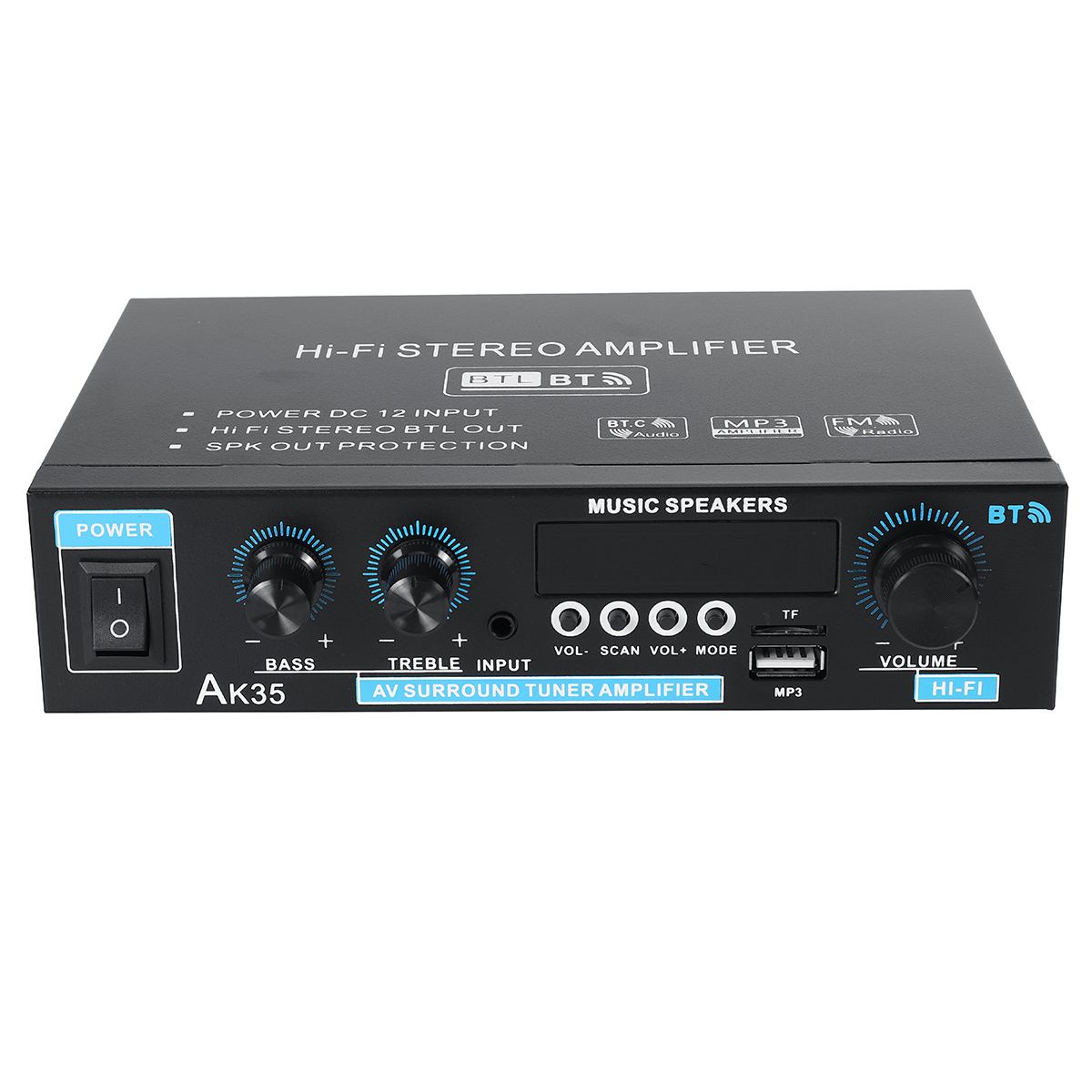 AK35110-240V2x30WMini20ChannelDigitalAmplifierbluetooth50ReceiverUSBMusicPlayerStereoHomeCarMarineAu-1812112-5