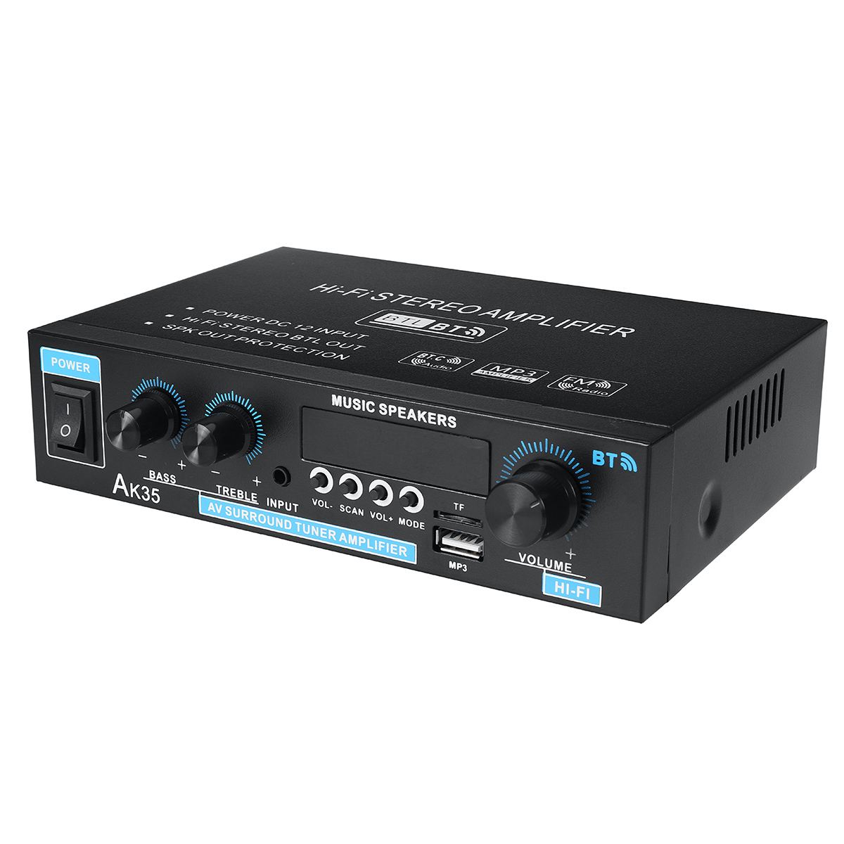 AK35110-240V2x30WMini20ChannelDigitalAmplifierbluetooth50ReceiverUSBMusicPlayerStereoHomeCarMarineAu-1812112-6