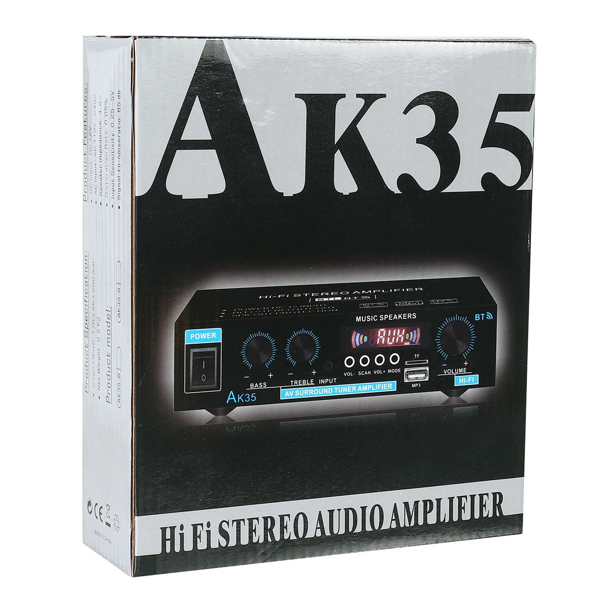 AK35110-240V2x30WMini20ChannelDigitalAmplifierbluetooth50ReceiverUSBMusicPlayerStereoHomeCarMarineAu-1812112-10