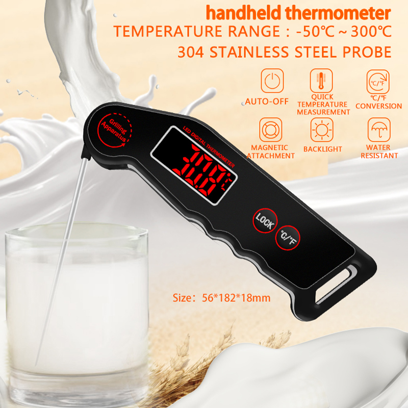 BakeeyLEDMeatThermometerDigitalThermometerFastReadingin3SecondswithBacklightandCalibrationForKitchen-1769168-1