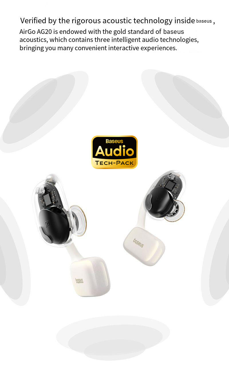 BaseusAirGoAG20OWSEarbudsbluetooth53Earphone162mmLargeDrivers1000mAhBatteryLowDelayDualMicCallNoiseC-2005336-9