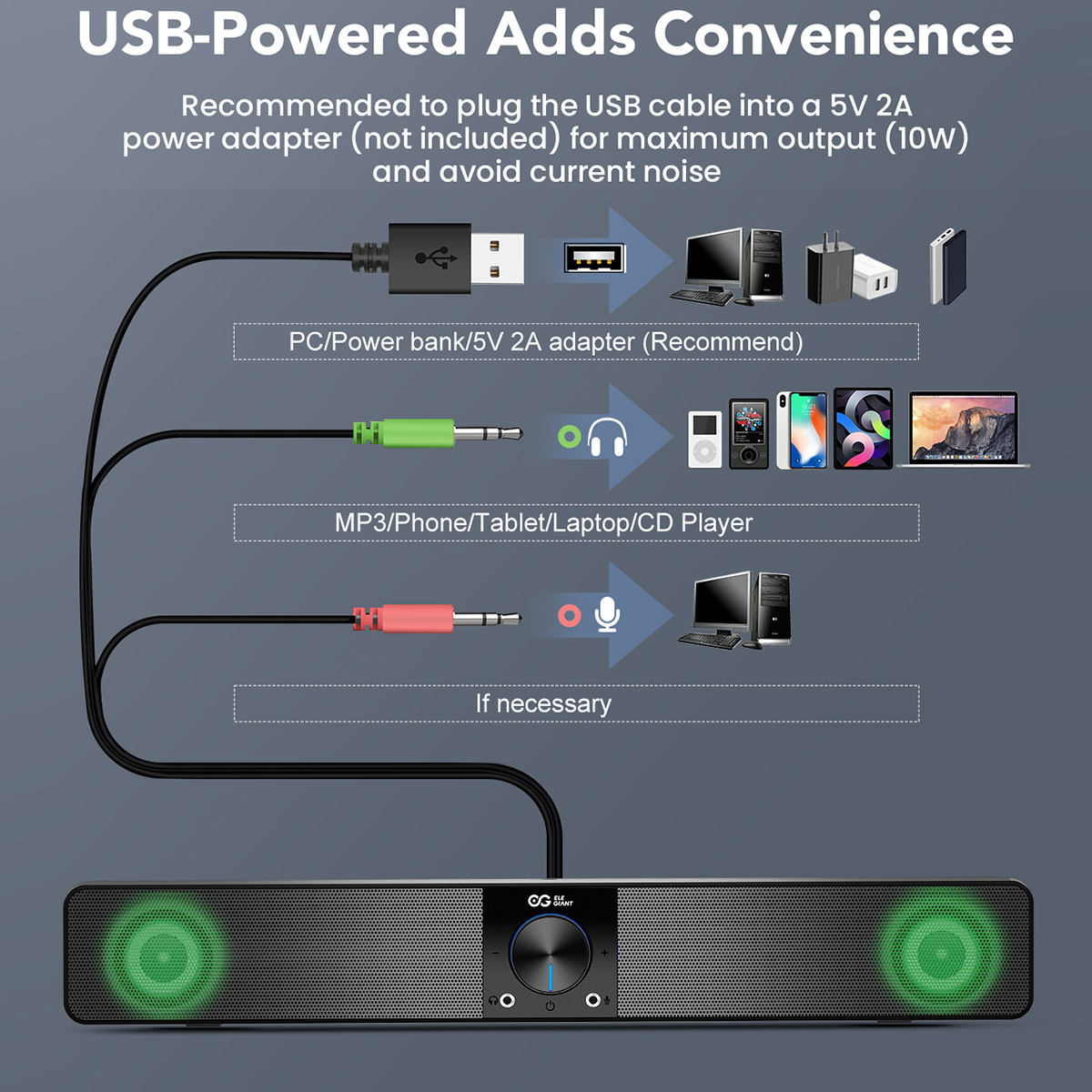 ELEGIANTSR200P10WWiredComputerSpeakersSoundbarwith3LightModeEnhancedStereoUSBPowered-1886328-3