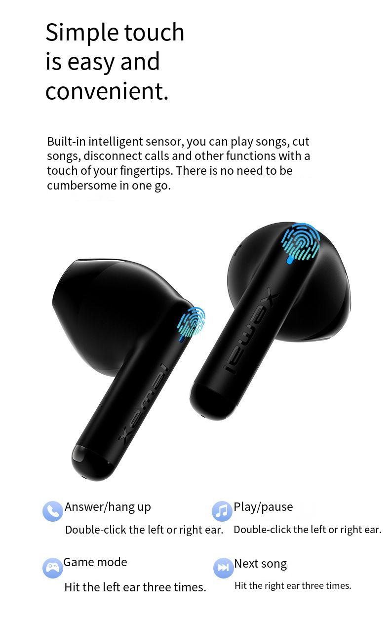 EdifierX2PLUSTWSbluetooth53Earphone13mmStereoBassAICallNoiseCancellingLowGamingLatencySemi-in-earSpo-2003965-11