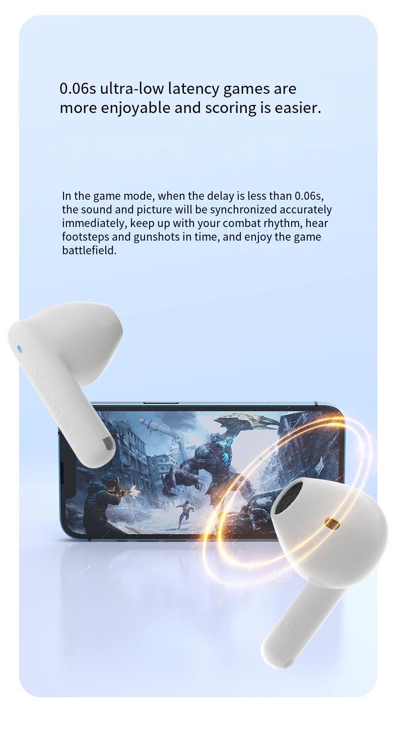 EdifierX2PLUSTWSbluetooth53Earphone13mmStereoBassAICallNoiseCancellingLowGamingLatencySemi-in-earSpo-2003965-8