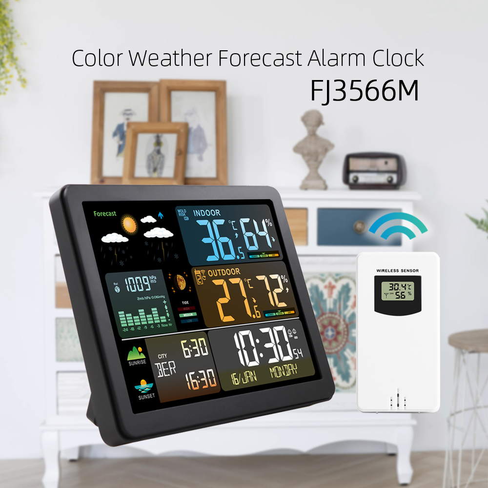 ElectronicWeatherStationSmartColorScreenMulti-functionAlarmClockThermometerHygrometerWeatherForecast-2002257-1