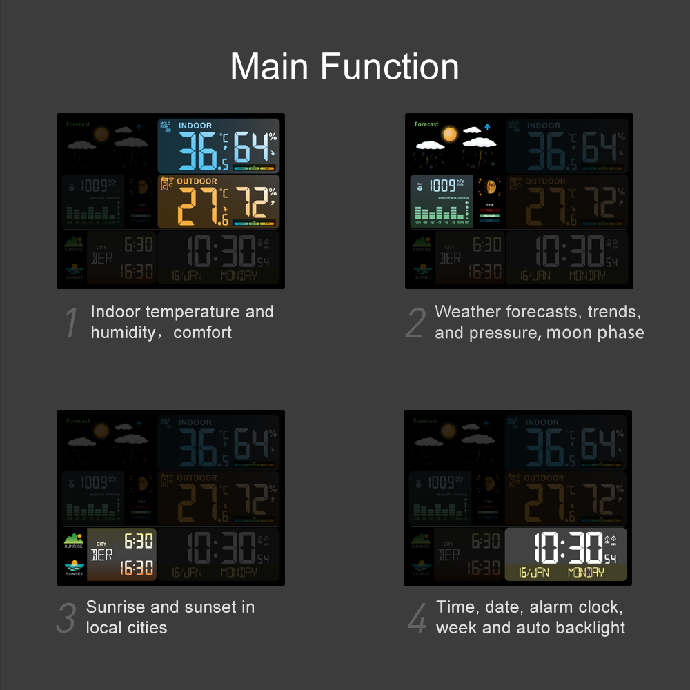 ElectronicWeatherStationSmartColorScreenMulti-functionAlarmClockThermometerHygrometerWeatherForecast-2002257-4