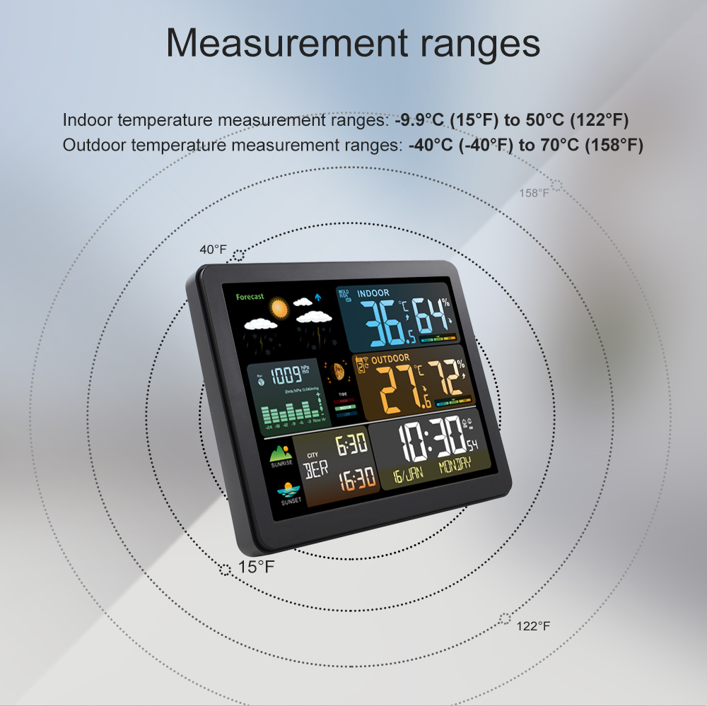 ElectronicWeatherStationSmartColorScreenMulti-functionAlarmClockThermometerHygrometerWeatherForecast-2002257-5