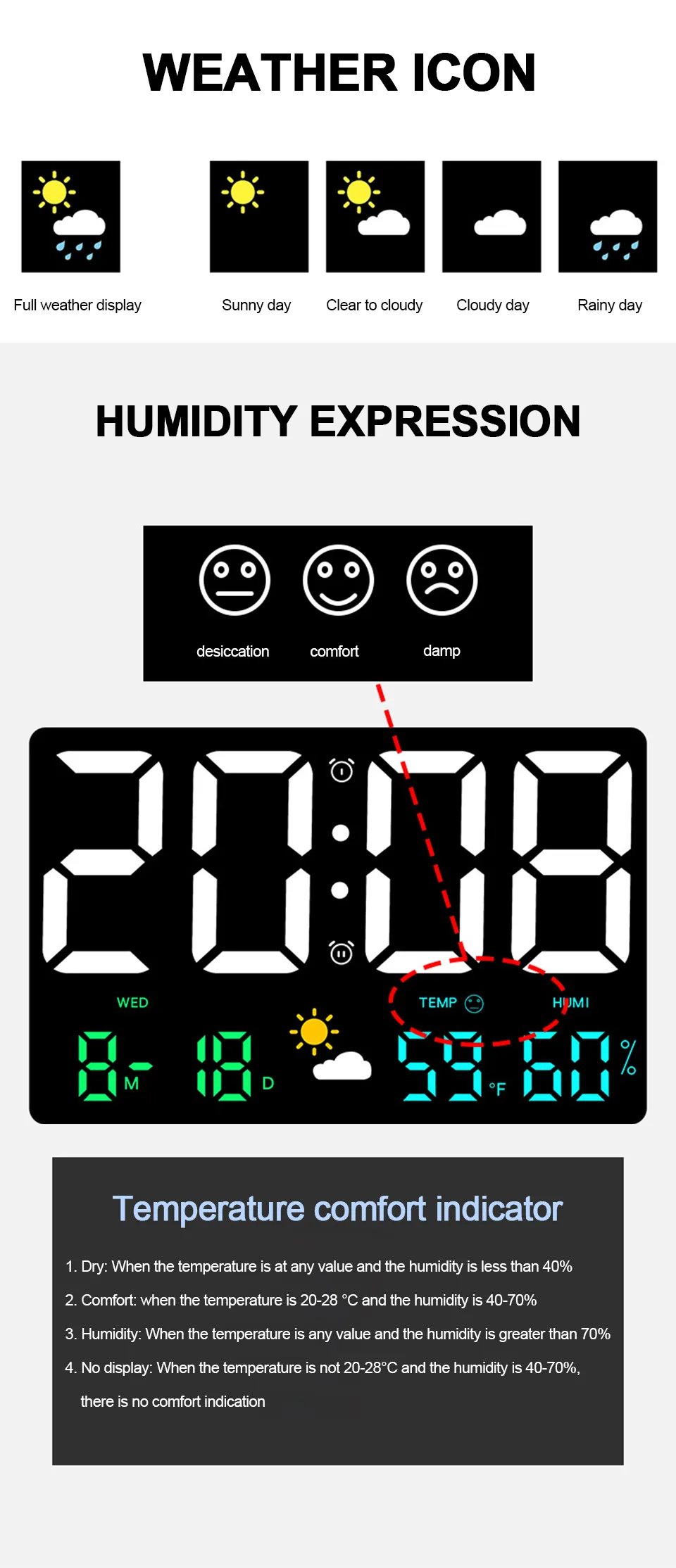 High-DefinitionLarge-ScreenRectangleWallClockTemperatureandHumidityDisplayWeatherClockMulti-Function-1999670-7