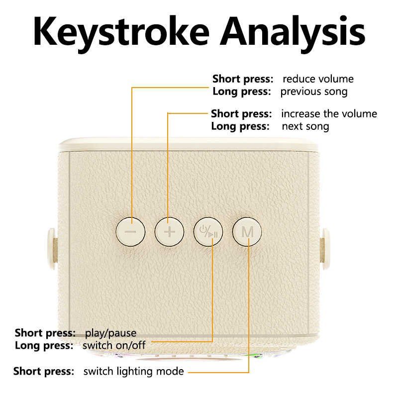 K11bluetoothSpeakerPortableSpeakerwithDualMicrophone52mmHornDolbyAtmosSoundRGBLight1500mAhSupportAUX-2014623-8