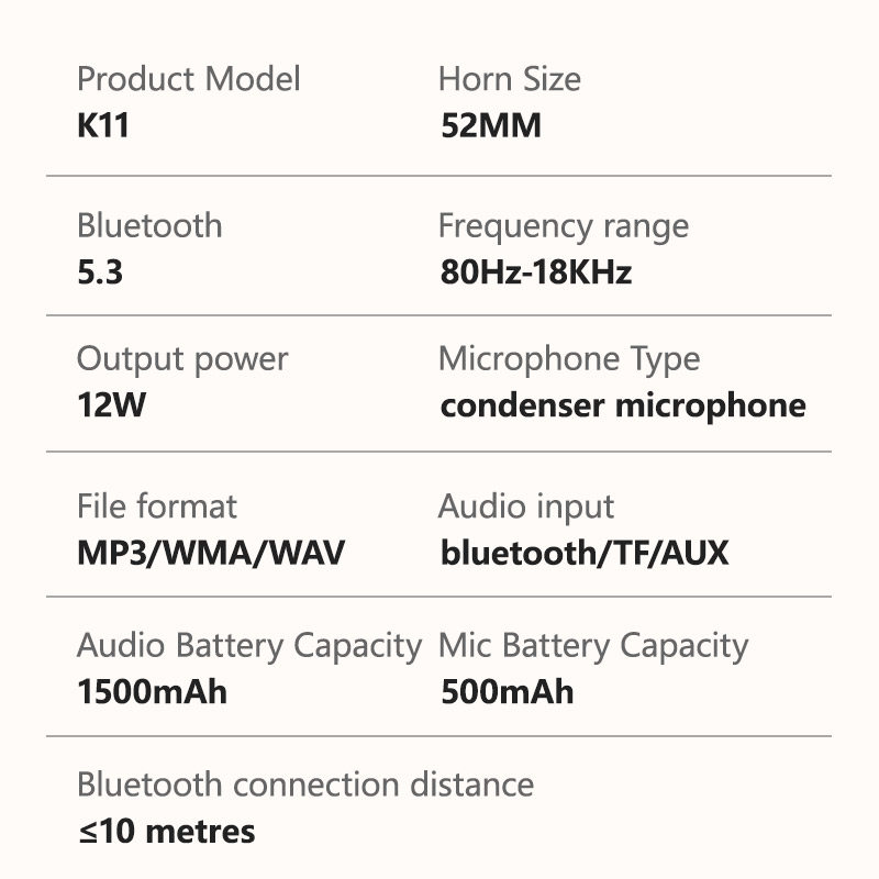 K11bluetoothSpeakerPortableSpeakerwithDualMicrophone52mmHornDolbyAtmosSoundRGBLight1500mAhSupportAUX-2014623-10