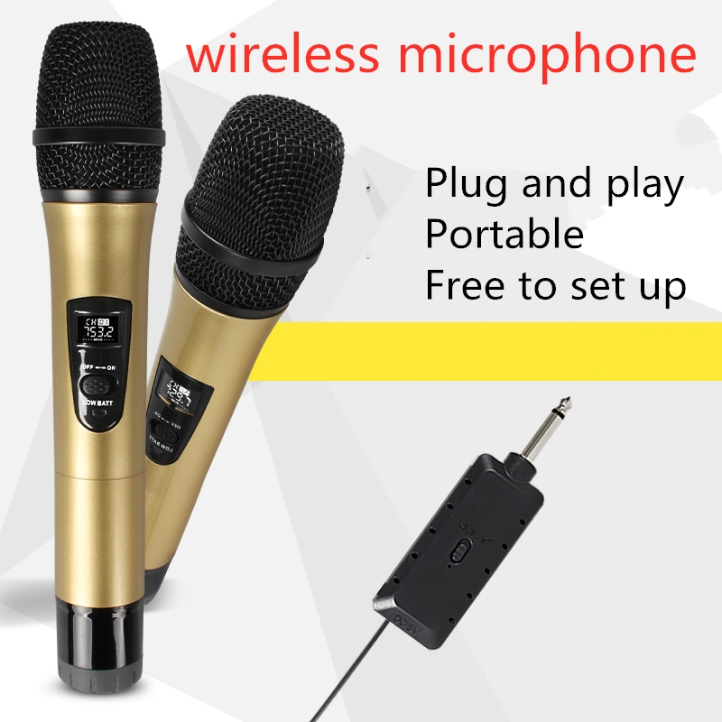 LEORYE82WirelessMicrophoneVHFProfessionalMicTransmitterReceiverDJForSquareSpeakerMixerLiveSoundCardK-1872473-1