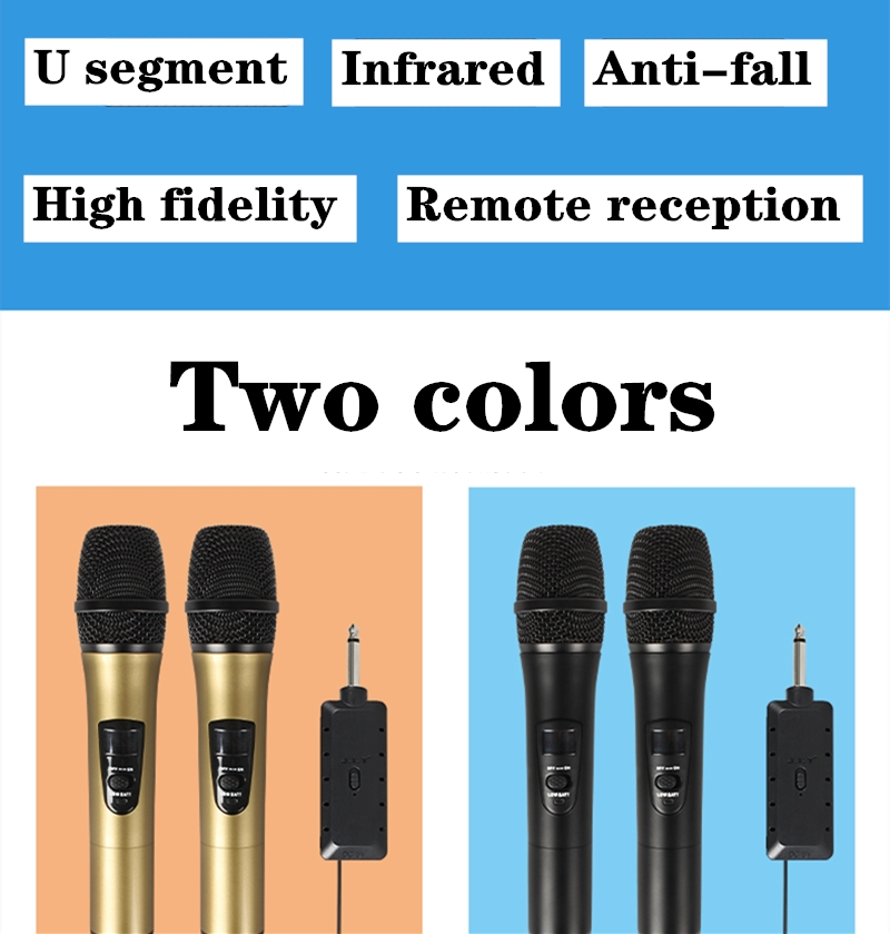 LEORYE82WirelessMicrophoneVHFProfessionalMicTransmitterReceiverDJForSquareSpeakerMixerLiveSoundCardK-1872473-2