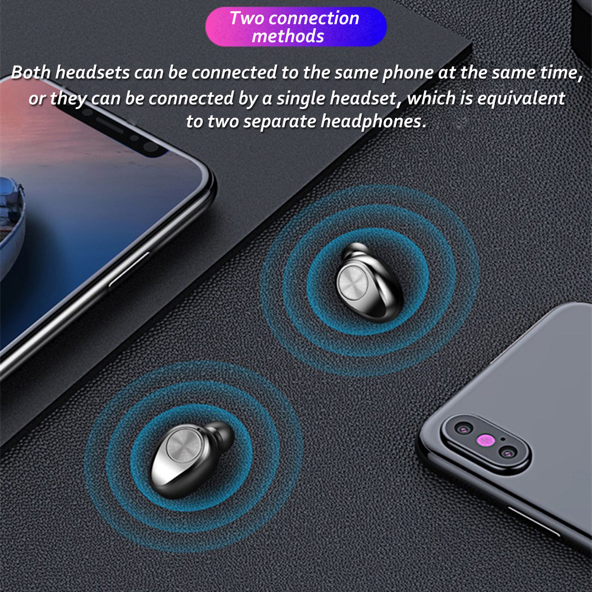 MiniTWSEarphoneWirelessbluetooth50EarbudsLEDDisplay2000mAhPowerBankIPX7WaterproofHeadphonewithMic-1591050-6