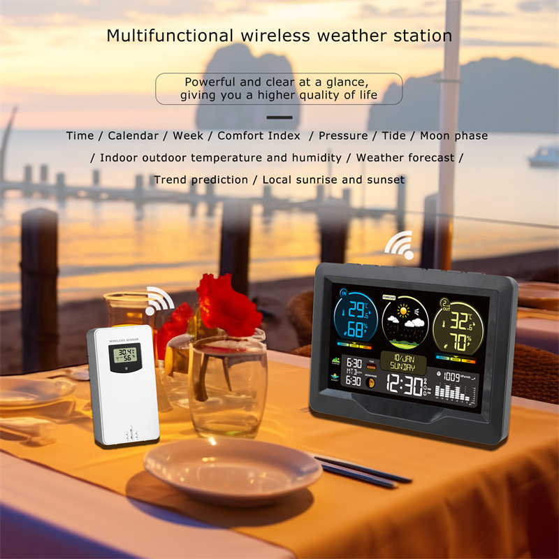 MultifunctionalWirelessWeatherStationIndoorOutdoorTemperatureHumidityTimeWeatherForecastFunctionCloc-2001783-1