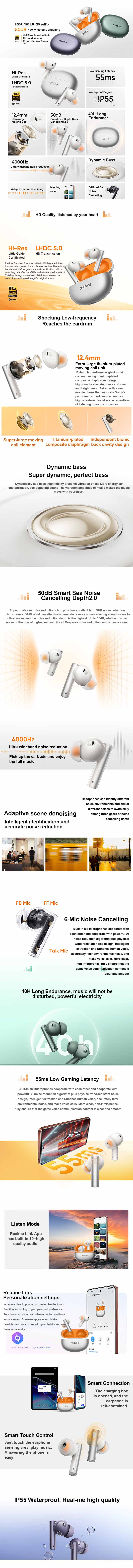 RealmeBudsAir6TWSbluetoothEarphoneANCEarbuds50dBNoiseCancelling6-MicAICallNoiseCancelling124mmMoving-2014259-1