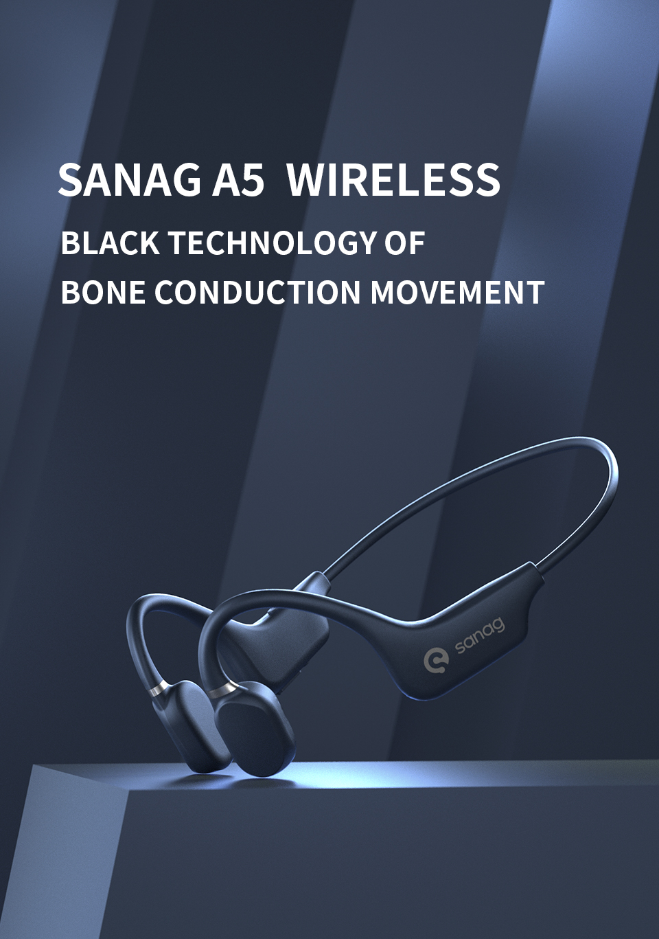 SanagA5XBoneConductionEarphonebluetoothEarbudsHiFiStereoIPX5WaterproofSportsNeckbandEarphone-1994980-1