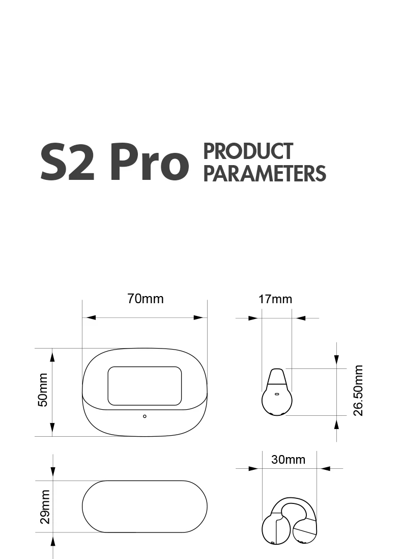 SanagS2ProSmartScreenHeadsetWirelessbluetoothEarphoneHi-ResAudioDT60DenoiseNoiseCancelling45HPlaybac-2014254-13