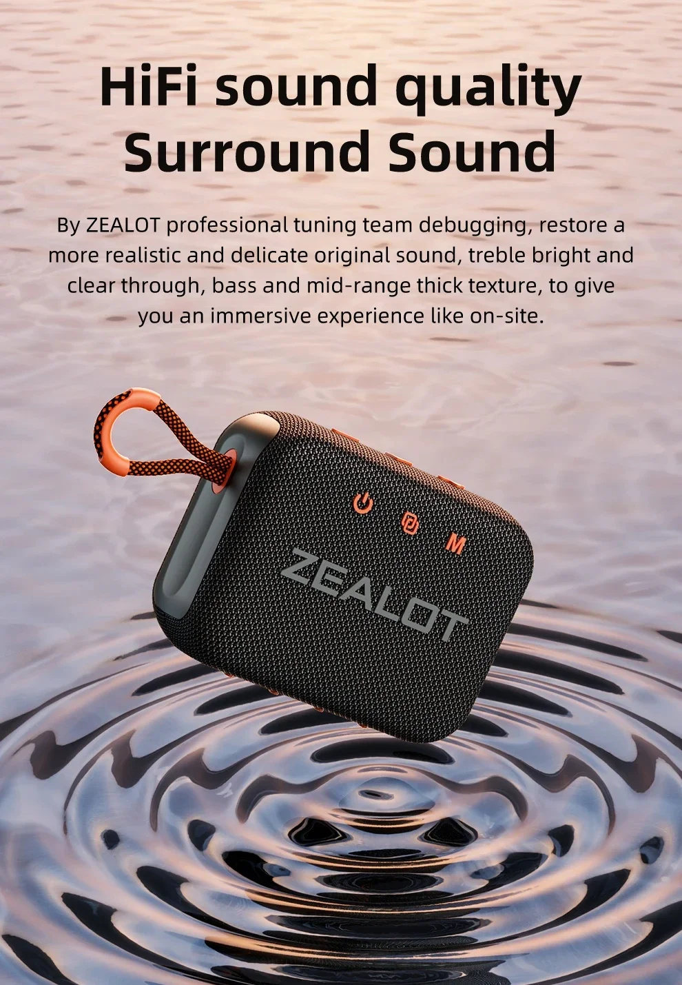 ZealotS7510WbluetoothSpeakerPortableSpeaker57mmLoudDriverHiFiStereo3000mAhBatterySupportTFCardTWSIPX-2008305-5