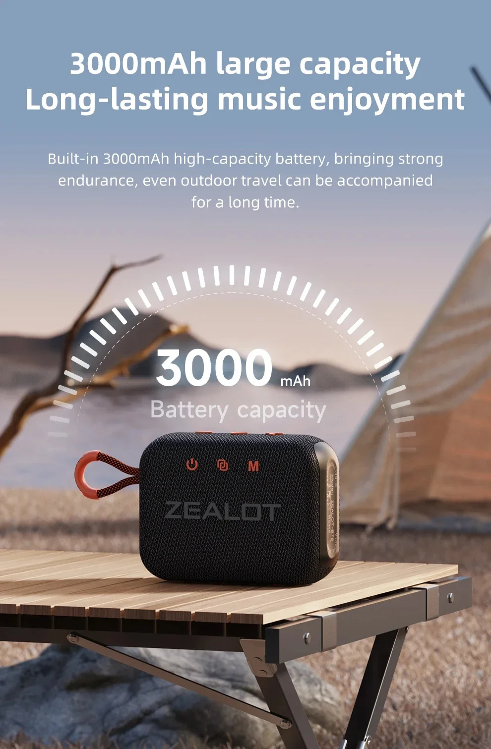 ZealotS7510WbluetoothSpeakerPortableSpeaker57mmLoudDriverHiFiStereo3000mAhBatterySupportTFCardTWSIPX-2008305-6