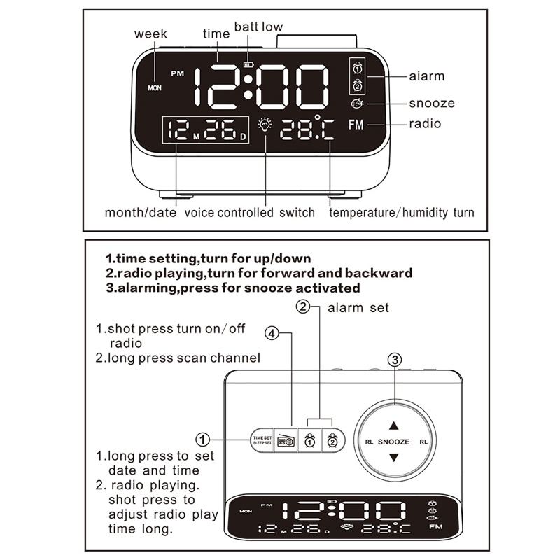 AGSIVOFMRadioDigitalAlarmClockwithDualAlarmSnoozeTemperatureDisplayDateDisplayMemoryFunction-1997846-5