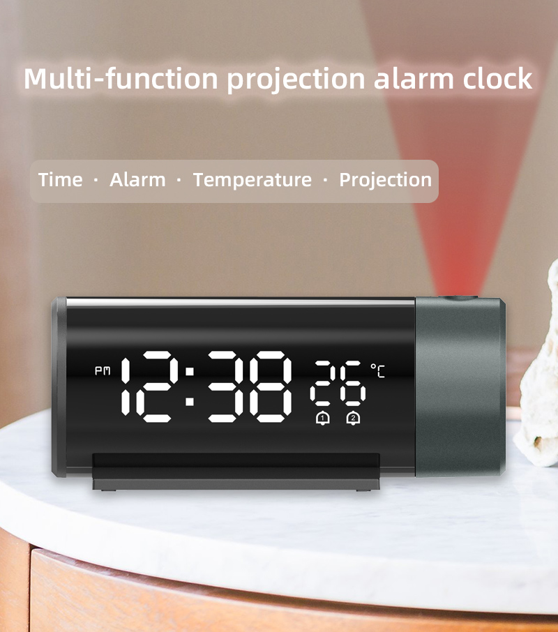 AGSIVOLEDDigitalProjectionAlarmClockwithProjectiononCeilingWallSnoozeTemperatureDisplayExternalUSBPo-1998385-1