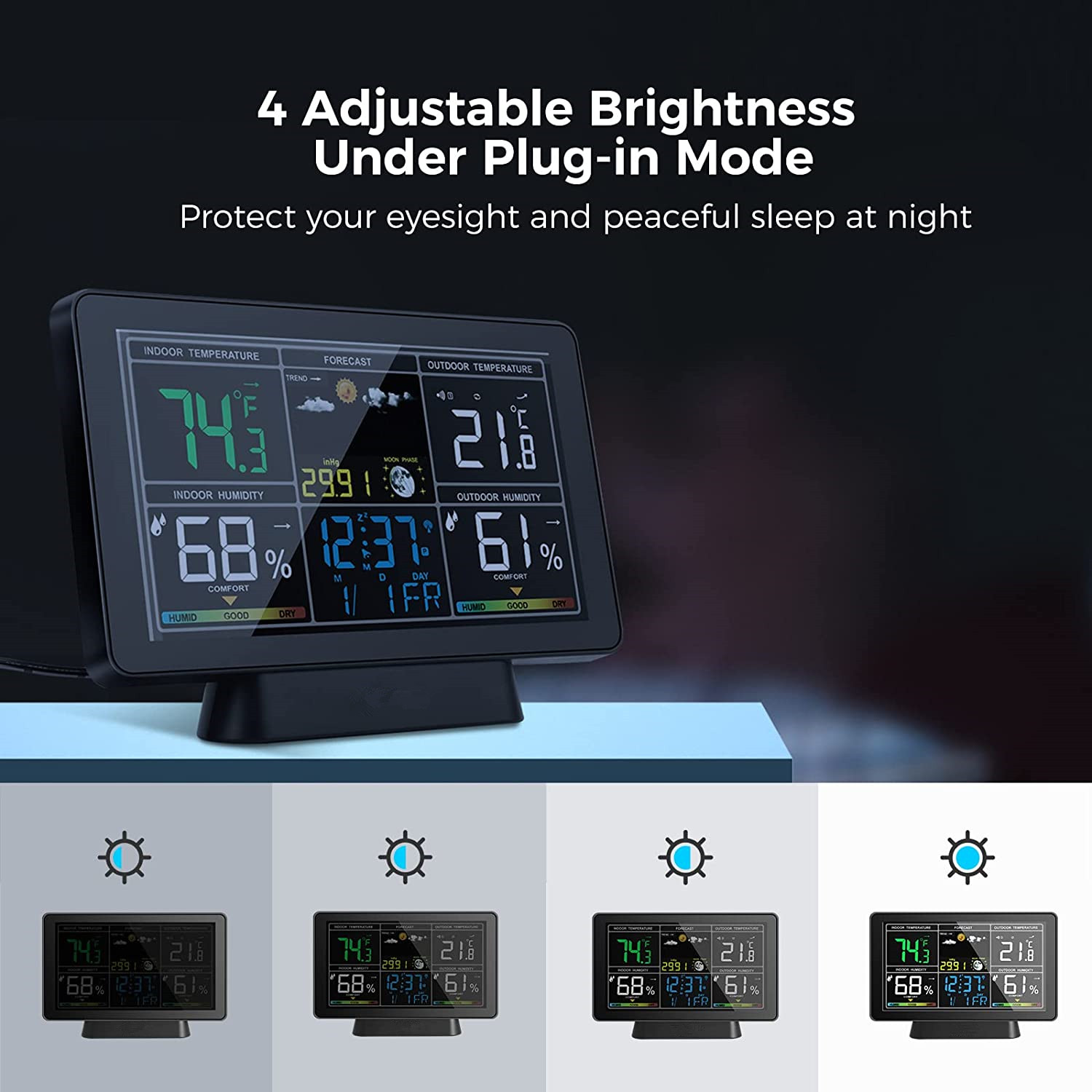 AGSIVOWeatherStationAlarmClockWirelessIndoorOutdoorThermometerwithAtomicClockForecastStationAirPress-2001318-8