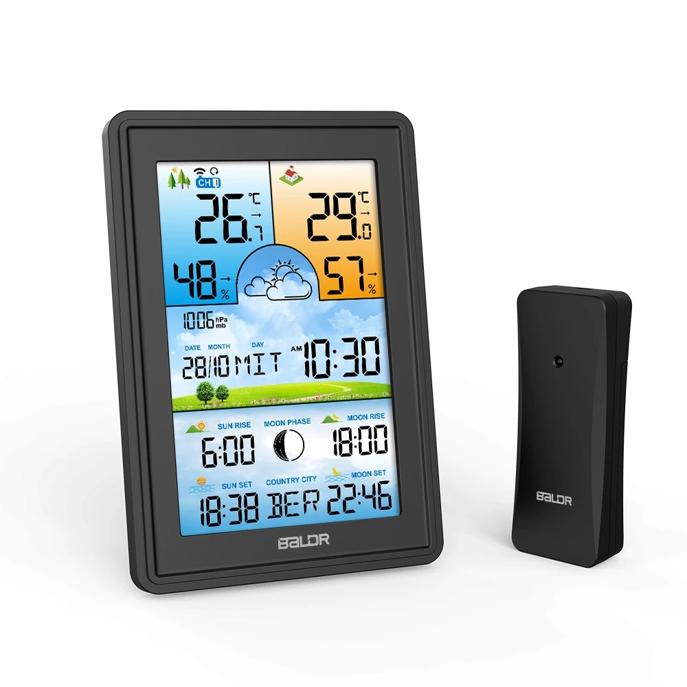 BALDRWirelessWeatherStationAlarmClockDigitalTemperatureHumidityMeterColorfulBarometerForecastMoonPha-2007676-13