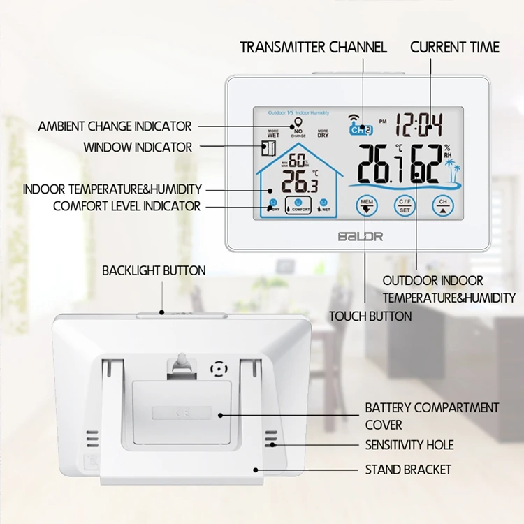 BALDRWirelessWeatherStationAlarmClockTouchScreenInOutdoorThermometerHygrometerForecastCalendarComfor-2007275-5