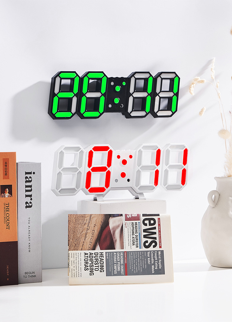 Digital3DWallAlarmClockWall-mountedDecorativeElectronicDeskClockWithAdjustableLuminousModeDigitalAla-2006065-9